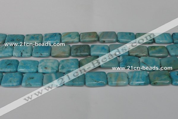 CLR395 15.5 inches 15*20mm rectangle dyed larimar gemstone beads