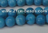 CLR401 15.5 inches 6mm round dyed larimar gemstone beads