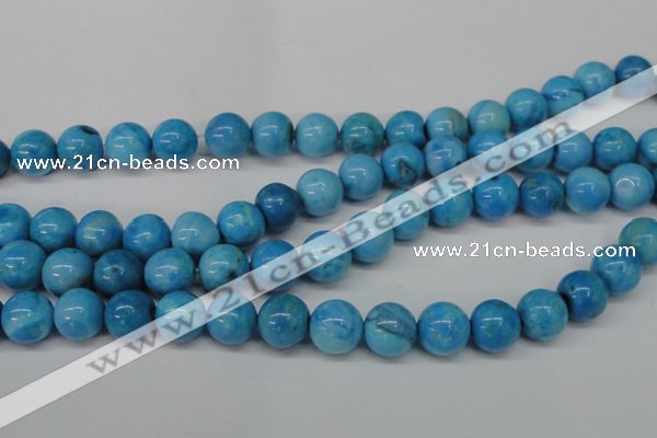 CLR405 15.5 inches 14mm round dyed larimar gemstone beads