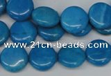 CLR410 15.5 inches 10mm flat round dyed larimar gemstone beads