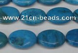 CLR420 15.5 inches 8*12mm oval dyed larimar gemstone beads