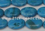 CLR421 15.5 inches 10*14mm oval dyed larimar gemstone beads