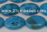 CLR423 15.5 inches 13*18mm oval dyed larimar gemstone beads