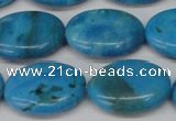 CLR424 15.5 inches 15*20mm oval dyed larimar gemstone beads