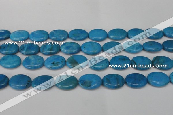 CLR424 15.5 inches 15*20mm oval dyed larimar gemstone beads