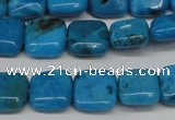 CLR430 15.5 inches 10*10mm square dyed larimar gemstone beads