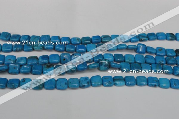 CLR430 15.5 inches 10*10mm square dyed larimar gemstone beads