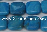 CLR432 15.5 inches 14*14mm square dyed larimar gemstone beads