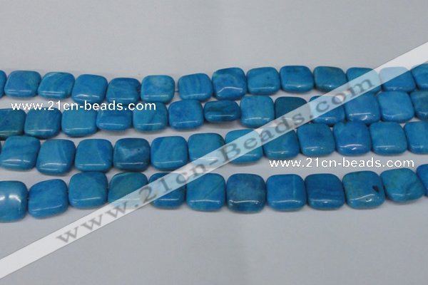 CLR432 15.5 inches 14*14mm square dyed larimar gemstone beads