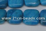 CLR433 15.5 inches 16*16mm square dyed larimar gemstone beads