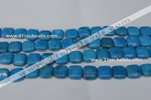 CLR433 15.5 inches 16*16mm square dyed larimar gemstone beads