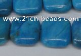 CLR434 15.5 inches 18*18mm square dyed larimar gemstone beads