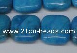 CLR435 15.5 inches 20*20mm square dyed larimar gemstone beads