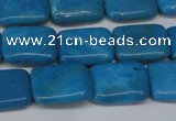 CLR440 15.5 inches 8*12mm rectangle dyed larimar gemstone beads