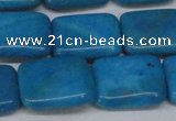 CLR443 15.5 inches 13*18mm rectangle dyed larimar gemstone beads