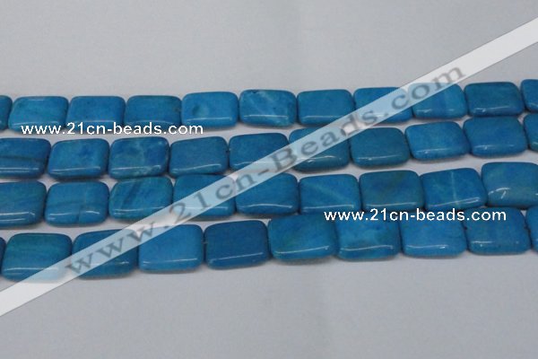 CLR444 15.5 inches 15*20mm rectangle dyed larimar gemstone beads