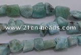 CLR47 15.5 inches 5*7mm – 10*12mm nuggets natural larimar beads