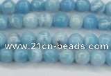 CLR600 15.5 inches 4mm round imitation larimar beads wholesale