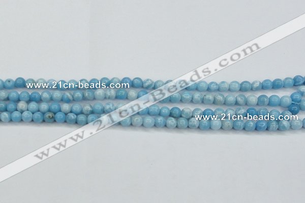 CLR600 15.5 inches 4mm round imitation larimar beads wholesale