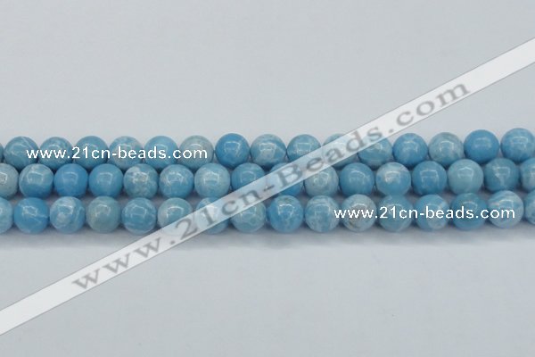 CLR604 15.5 inches 12mm round imitation larimar beads wholesale