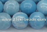 CLR606 15.5 inches 16mm round imitation larimar beads wholesale