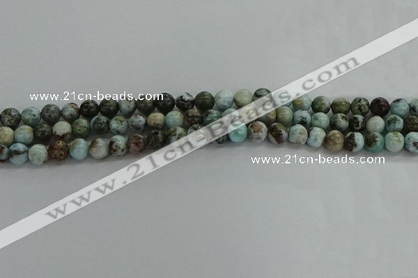 CLR61 15.5 inches 6mm round natural larimar gemstone beads