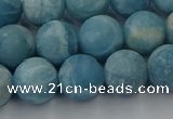 CLR613 15.5 inches 10mm round matte imitation larimar beads