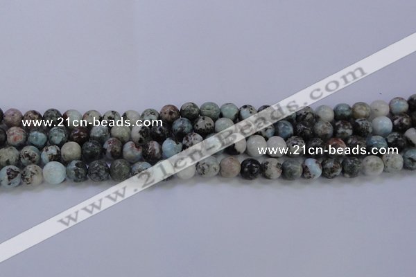 CLR62 15.5 inches 8mm round natural larimar gemstone beads