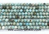 CLR620 15.5 inches 6mm round larimar gemstone beads