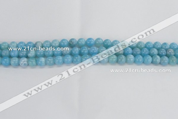 CLR71 15.5 inches 8mm round imitation larimar beads wholesale