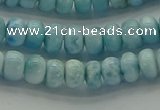 CLR78 15.5 inches 4*6mm rondelle natural larimar gemstone beads