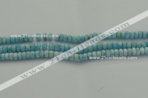 CLR78 15.5 inches 4*6mm rondelle natural larimar gemstone beads