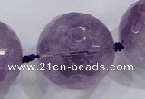 CLS01 15.5 inches 30mm faceted round large amethyst gemstone beads