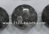 CLS02 15.5 inches 30mm faceted round large cloudy quartz beads