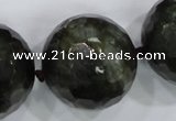 CLS03 15.5 inches 30mm faceted round large black labradorite beads