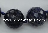 CLS100 15.5 inches 25mm faceted round large sodalite gemstone beads