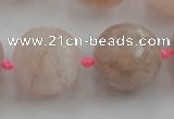 CLS111 15.5 inches 25mm faceted round large pink quartz beads