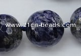 CLS14 15.5 inches 30mm faceted round large sodalite gemstone beads