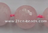 CLS15 15.5 inches 30mm faceted round large rose quartz beads