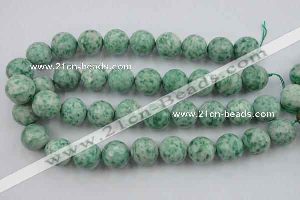 CLS150 15.5 inches 20mm faceted round Qinghai jade beads