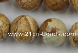 CLS151 15.5 inches 20mm faceted round picture jasper beads