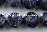 CLS152 15.5 inches 20mm faceted round sodalite gemstone beads