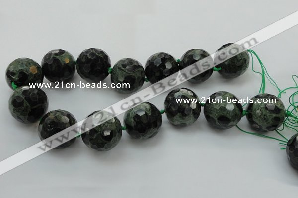 CLS18 15.5 inches 30mm faceted round large kambaba jasper beads