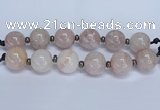 CLS250 7.5 inches 30mm round large pink quartz beads wholesale