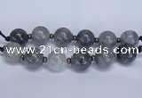 CLS251 7.5 inches 30mm round large cloudy quartz beads wholesale