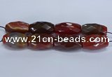 CLS400 7.5 inches 25*45mm faceted rice large red agate beads