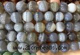 CLS611 15 inches 16mm round grey banded agate gemstone beads