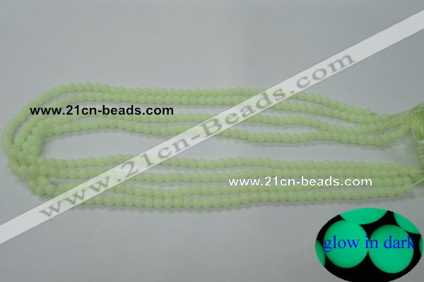 CLU01 15.5 inches 4mm round luminous stone beads wholesale