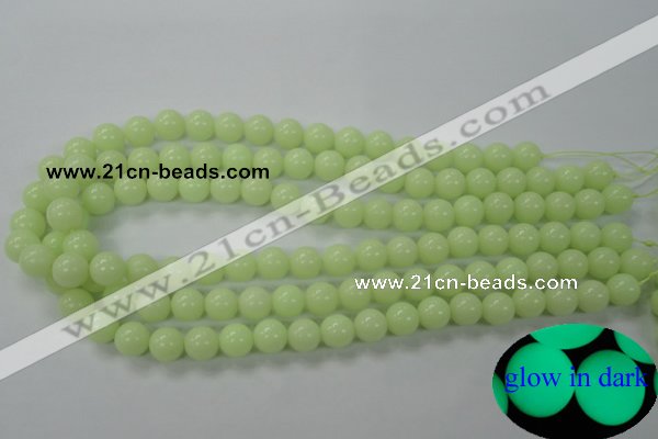 CLU04 15.5 inches 10mm round luminous stone beads wholesale