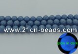 CLU104 15.5 inches 12mm round blue luminous stone beads